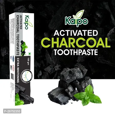 Kaipo Activated Charcoal Toothpaste : Extra Whitening : 100gms : Pack of 6-thumb3