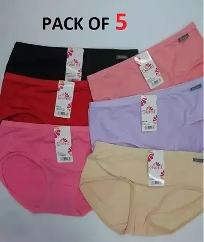 Guifei Women/ Girl's 100% Panty - Pack Of 5-