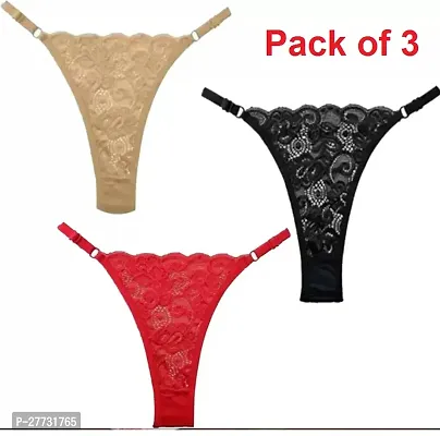 Pack of 3 Women  GrilsThongs Panty