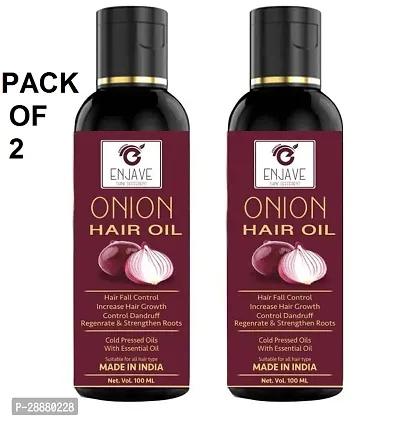 Enjave Onion Hair Oil And Maha Bhringraj Hair Oil Pack of 2