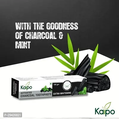 KAIPO Pure  Primium Activated Charcoal Toothpaste ( 4x100=400g ) Pack of 4)-thumb3