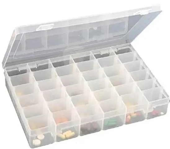 GMZY 36 Grid Cells Multipurpose Plastic Storage Box and Medicine Pills Tools, Jewelry Case Storage Organizer Box