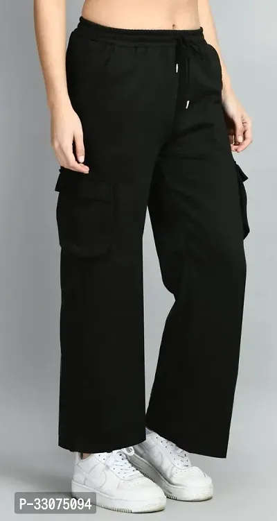 Women S Casual High Waited Straight Leg Cargo Pants-thumb0