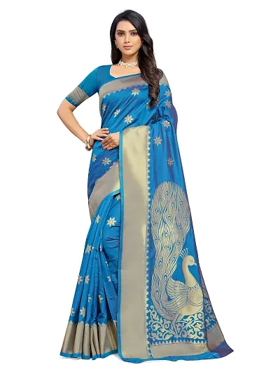 Alluring Georgette Jacquard Saree without Blouse piece