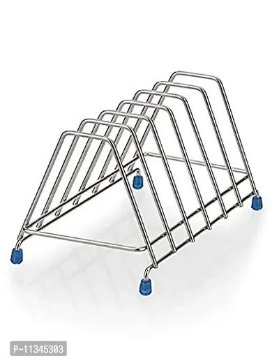 Classic SteelsThali Rack,Dish Rack,Plate Stand,Dish Stand Lid Utensil 6 Section Plate Kitchen Rack