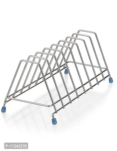 Classic SteelsThali Rack,Dish Rack,Plate Stand,Dish Stand Lid Utensil 8 Section Plate Kitchen Rack