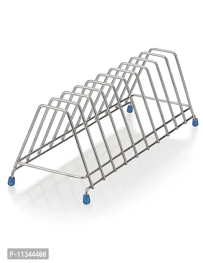 Classic SteelsThali Rack,Dish Rack,Plate Stand,Dish Stand Lid Utensil 10 Section Plate Kitchen Rack