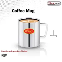 Classic Steels Exclusive Double Wall SOBAR Mug 200ML (Pack of 4 PCS)-thumb1