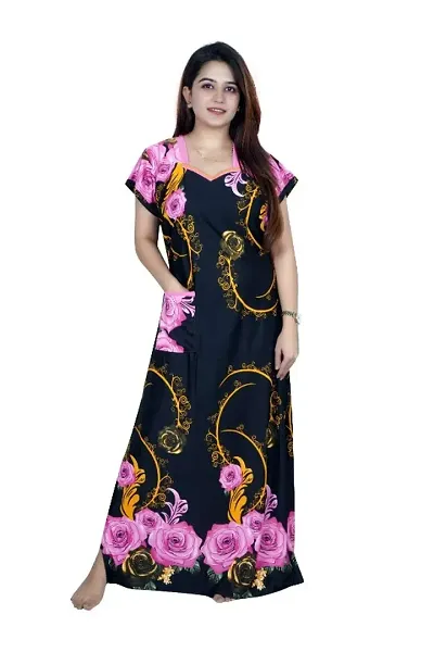 Fancy Satin Nighty For Women