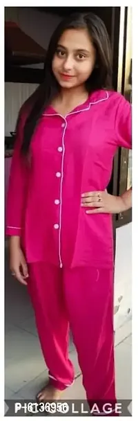 Trendy Cotton Blend Night suit