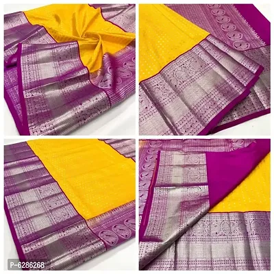 Beautiful Art Silk Saree with Blouse piece-thumb0