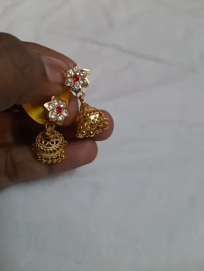 Traditional Daily Wear Golden Earrings