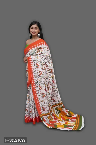 Beautiful Cotton Saree With Blouse Piece For Women-thumb2