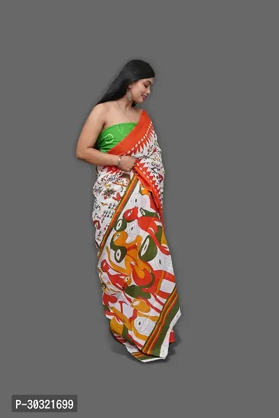 Beautiful Cotton Saree With Blouse Piece For Women-thumb3