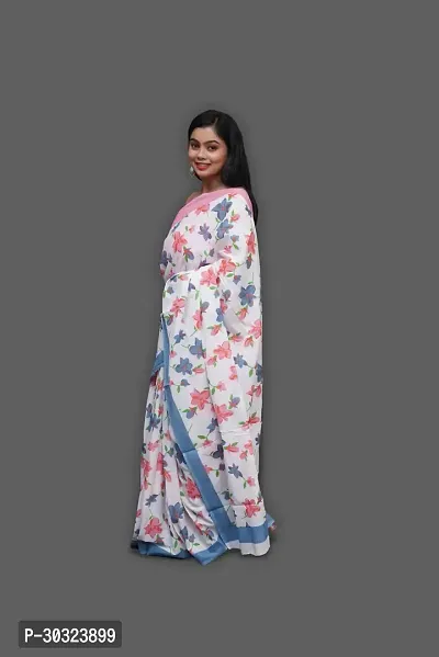 Beautiful Cotton Saree With Blouse Piece For Women-thumb4