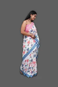 Beautiful Cotton Saree With Blouse Piece For Women-thumb4