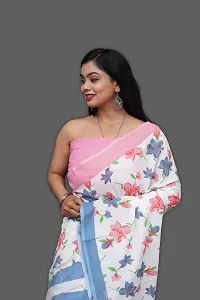 Beautiful Cotton Saree With Blouse Piece For Women-thumb2