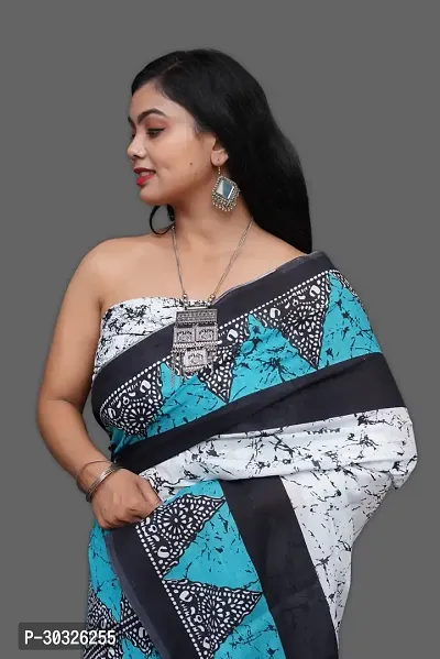 Beautiful Cotton Saree With Blouse Piece For Women-thumb5