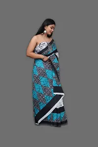 Beautiful Cotton Saree With Blouse Piece For Women-thumb1