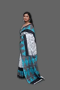 Beautiful Cotton Saree With Blouse Piece For Women-thumb2