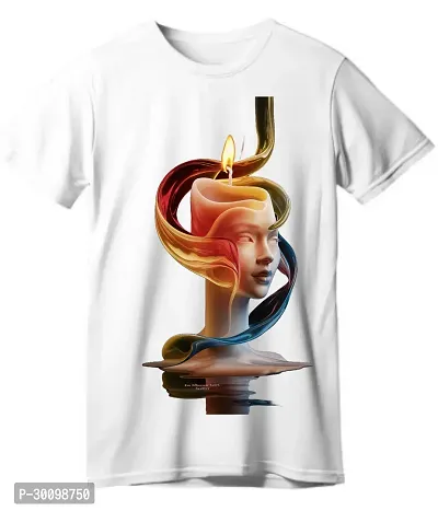 Stylish Polyester Blend Graphic Printed T-Shirt-thumb0