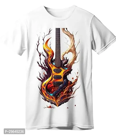 Stylish Polyester Blend Printed T-Shirt-thumb0