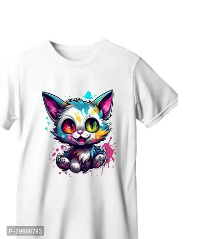 Stylish Cotton Blend Graphic Printed T-Shirt