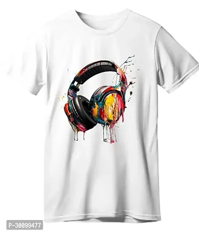 Stylish Polyester Blend Graphic Printed T-Shirt-thumb0