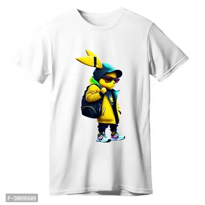 Stylish Polyester Blend Graphic Printed T-Shirt-thumb0