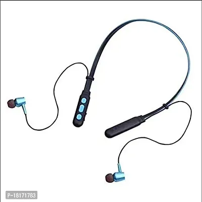 Stylish Bluetooth Wireless Blue In-ear Headphones-thumb0