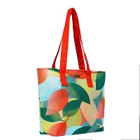 JELLIFY Leaf Floral Printed Canvas Fatty Tote Bag For Women/Girls/Women Fatty Tote Bag, Handbag, Women Handbag (Green)-thumb3