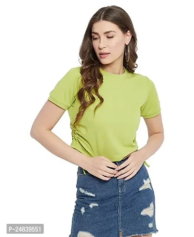 Elegant Green Cotton  Top For Women-thumb0