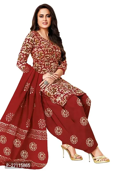 Miraan Elegant Cotton Maroon Printed Straight Kurta With Salwar And Dupatta Set For Women-thumb4