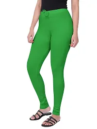 Miraan Fabulous Green Cotton Blend Churidar Leggings For Women-thumb1