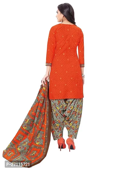 Miraan Elegant Cotton Orange Printed Straight Kurta With Salwar And Dupatta Set For Women-thumb2