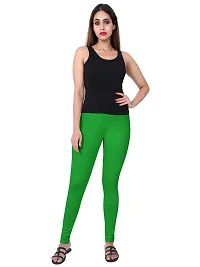 Miraan Fabulous Green Cotton Blend Churidar Leggings For Women-thumb4