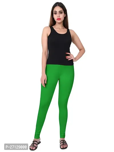 Miraan Fabulous Green Cotton Blend Churidar Leggings For Women-thumb5