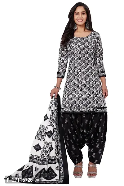 Miraan Elegant Cotton White Printed Straight Kurta With Salwar And Dupatta Set For Women-thumb0