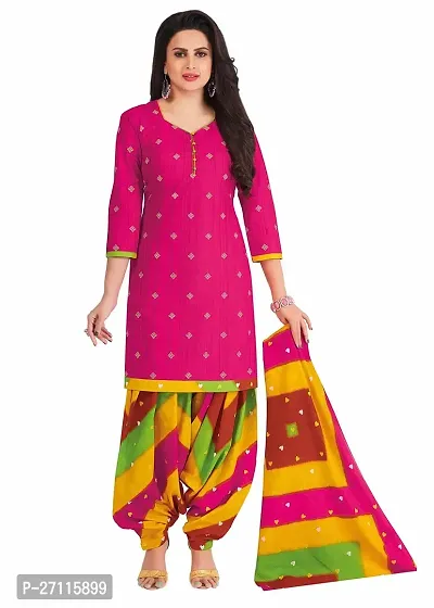 Miraan Elegant Cotton Pink Printed Straight Kurta With Salwar And Dupatta Set For Women