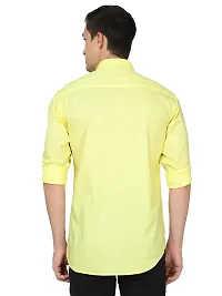 Miraan Stylish Yellow Cotton Double Pocket Shirt For Men-thumb1