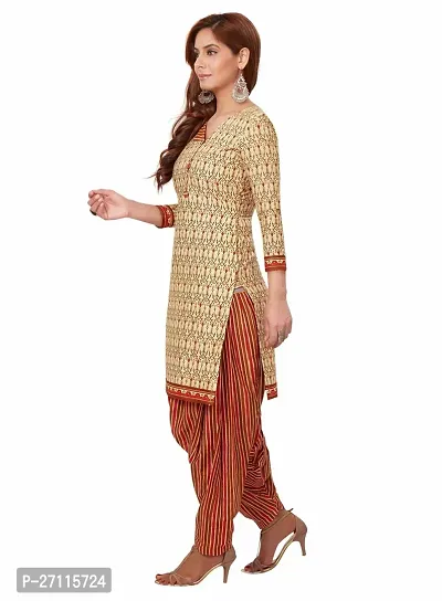 Miraan Elegant Cotton Beige Printed Straight Kurta With Salwar And Dupatta Set For Women-thumb3