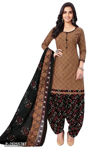 Elegant Cotton Self Design Kurta with Bottom And Dupatta Set For Women-thumb0