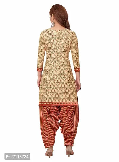 Miraan Elegant Cotton Beige Printed Straight Kurta With Salwar And Dupatta Set For Women-thumb2