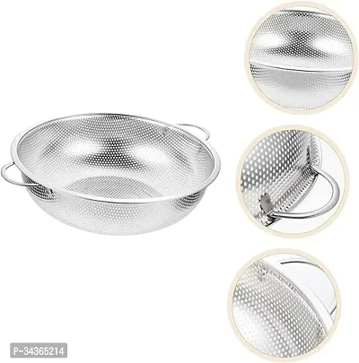 Stainless Steel Drainer Basket, Colander Bin, Rice Water Strainer-thumb0