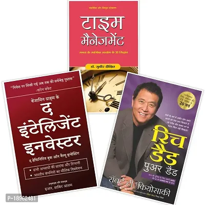 Combo of 3 book set-Time Management+The Intelligent Investor-Rich dad poor dad (Hindi)