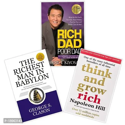 Combo of 3 book set-Think and Grow Rich+Rich dad poor dad(English)+The Richest Man In Babylon
