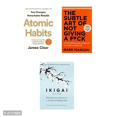 Atomic Habits, The Subtle art of not giving a fu*k  Ikigai : Combo of 3 Books