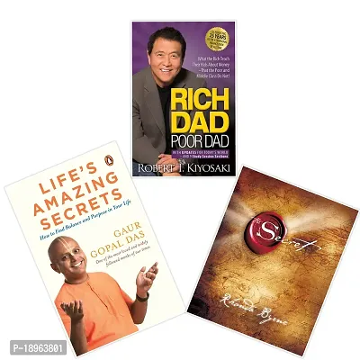 Combo of 3 Book Rich Dad Poor Dad+The Secret Byrne+LIFES AMAZING SECRETS Paperback