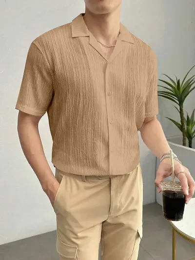 New Launched Polyester Short Sleeves Casual Shirt 