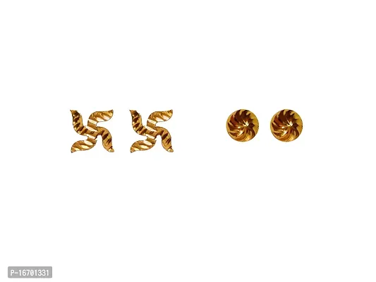 SNV Gold Plated Stud Earring for Women Combo
